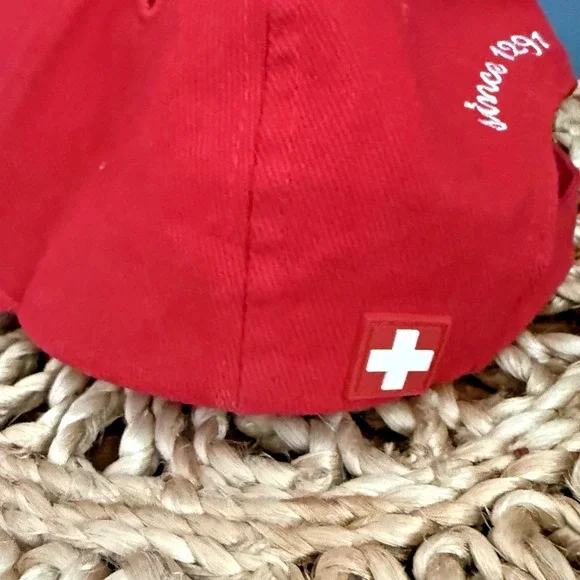 Switzerland Embroidered Red Adjustable Hat Splash Arts 100% Cotton - Picture 7 of 10